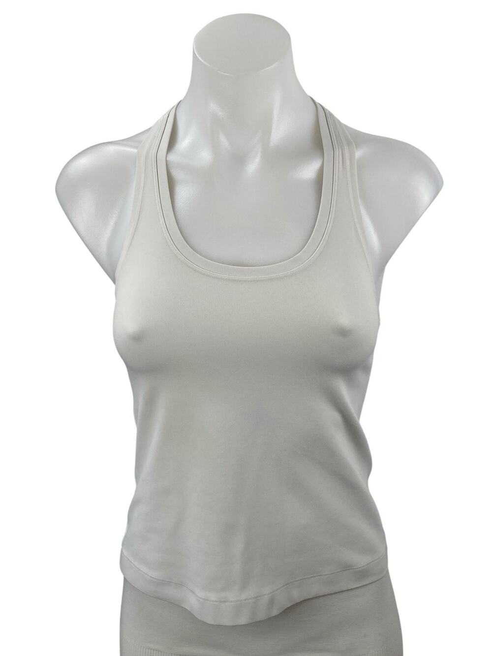 Lululemon Women's White Racerback Yoga Workout Running Athletic Tank Top Size 4